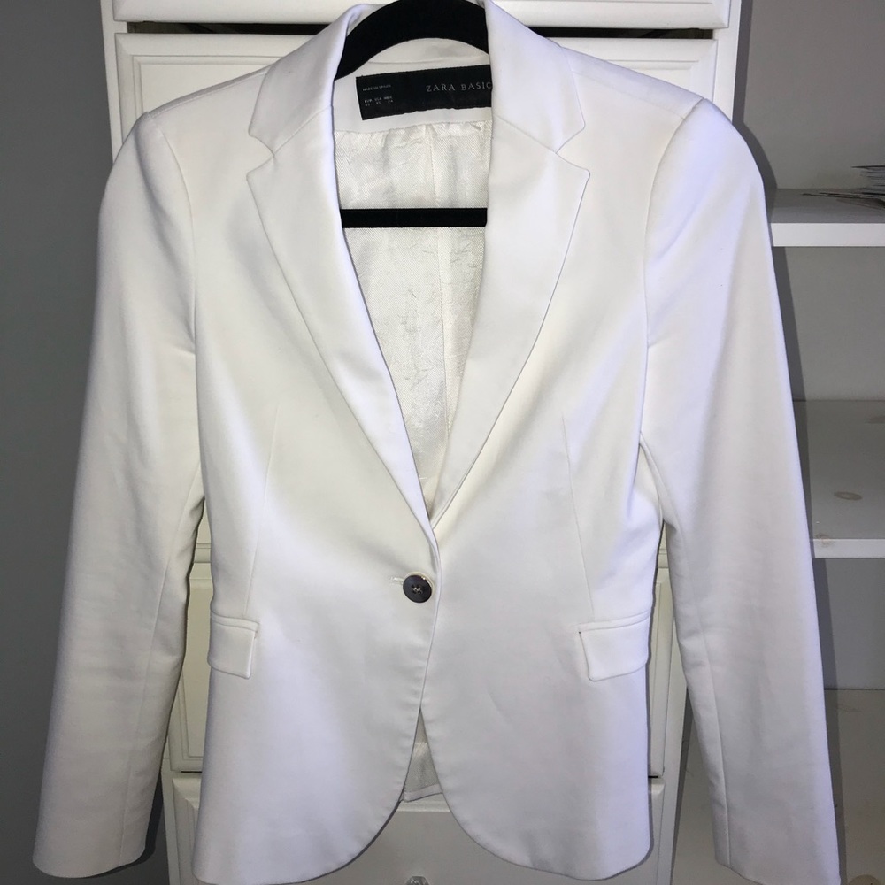 Zara White Blazer Size US XS